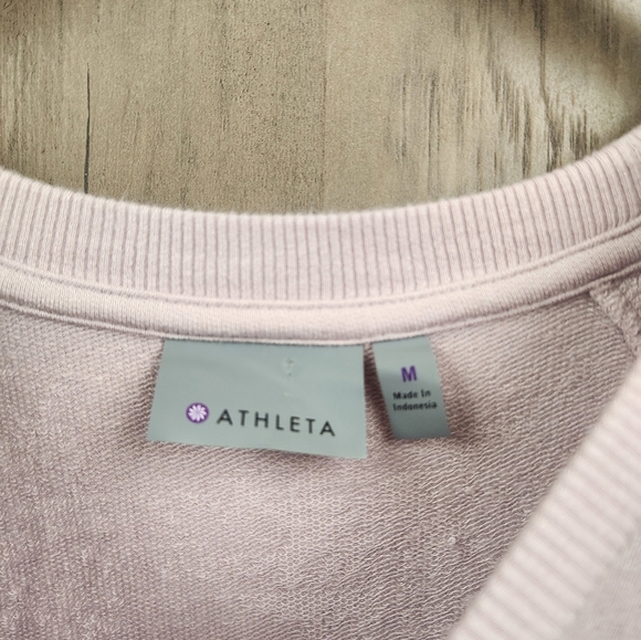 Athleta Criss Cross Lilac Light Weight Sweatshirt Women's Medium - Picture 5 of 6